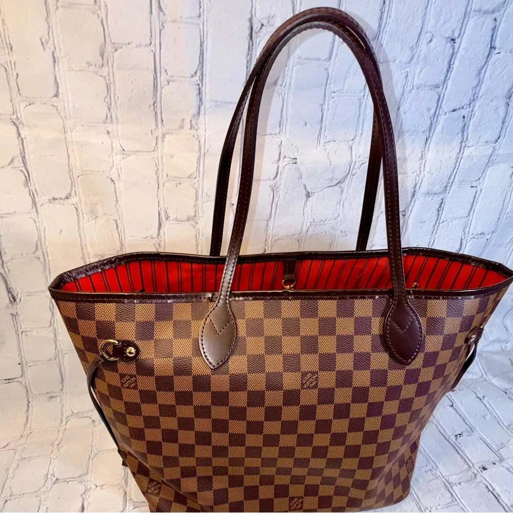 Neverfull GM Damier Ebene Tote Shoulder Bag Brown - Picture 5 of 16